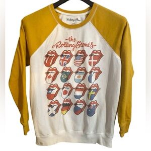 Rolling Stones x American Eagle Mustard & White International Licks Sweatshirt M